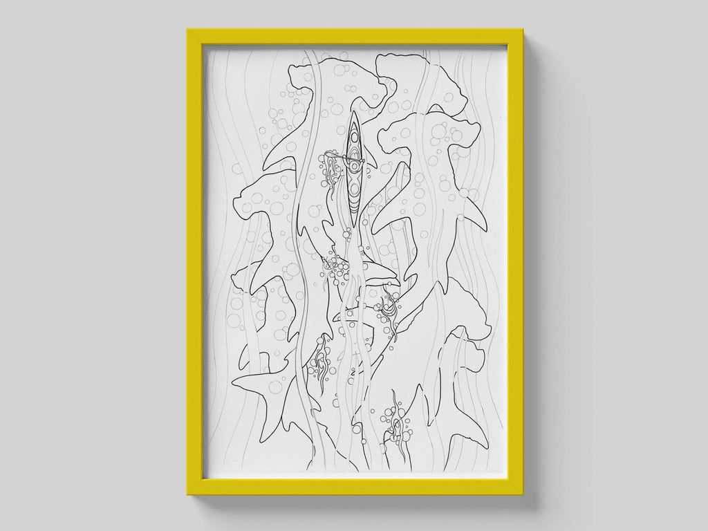Psychedelic Sharks A3 Prints