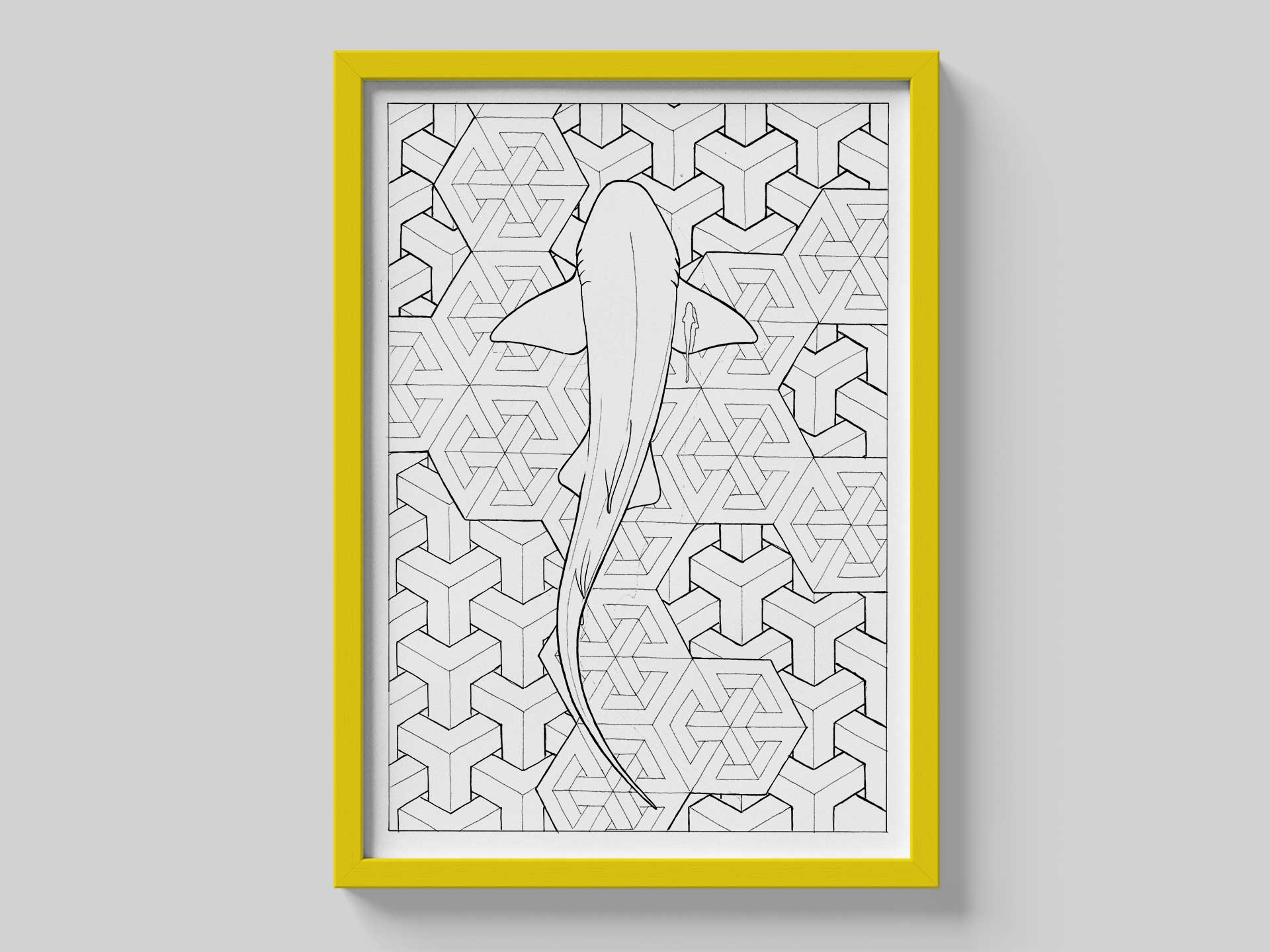 Psychedelic Sharks A2 Prints