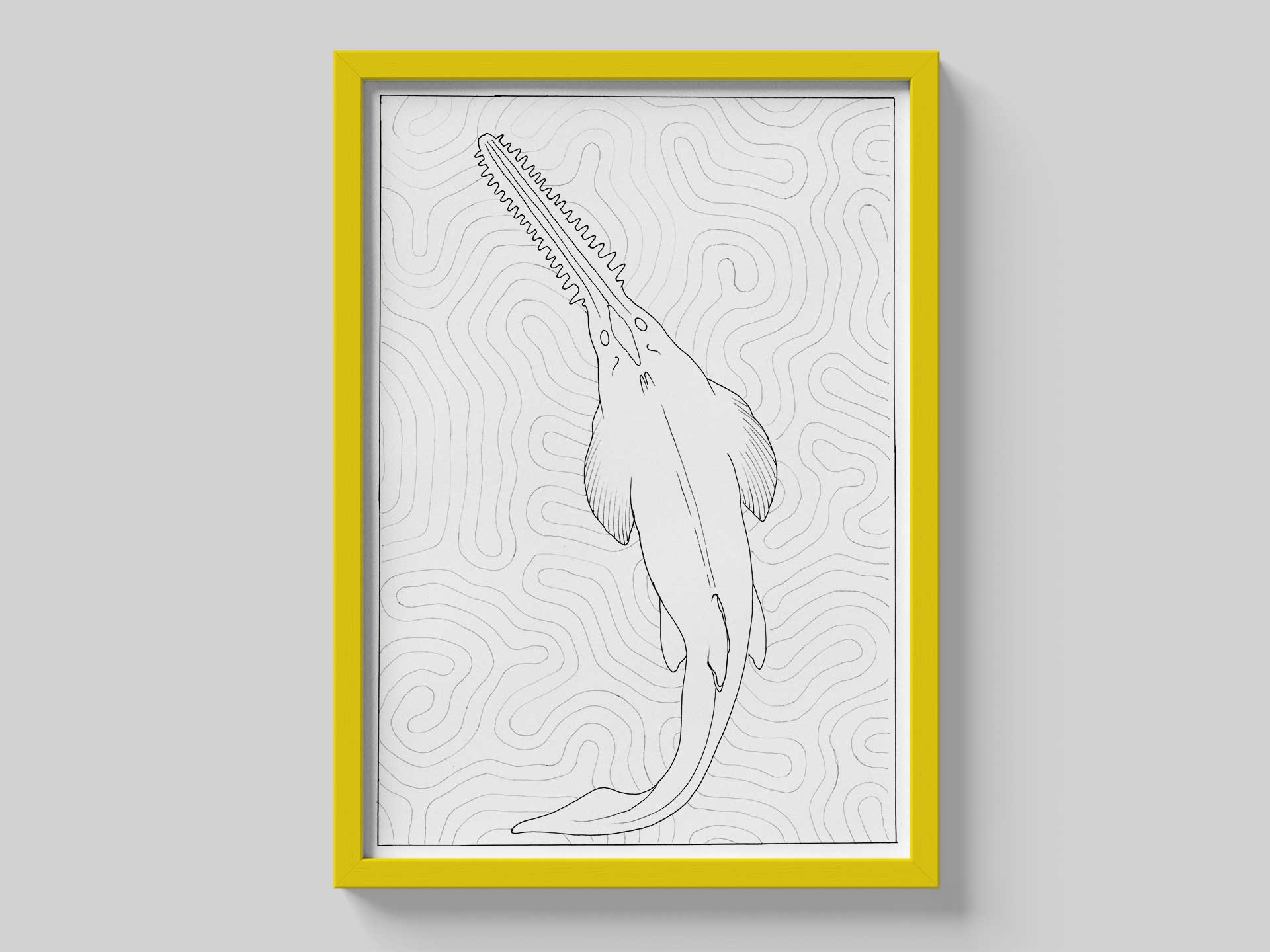 Psychedelic Sharks A2 Prints