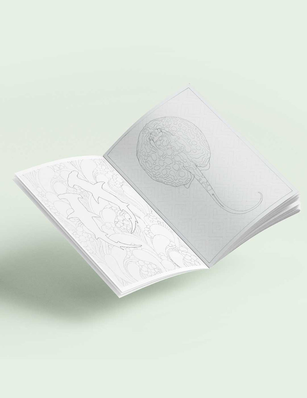 Psychedelic Sharks Colouring Book