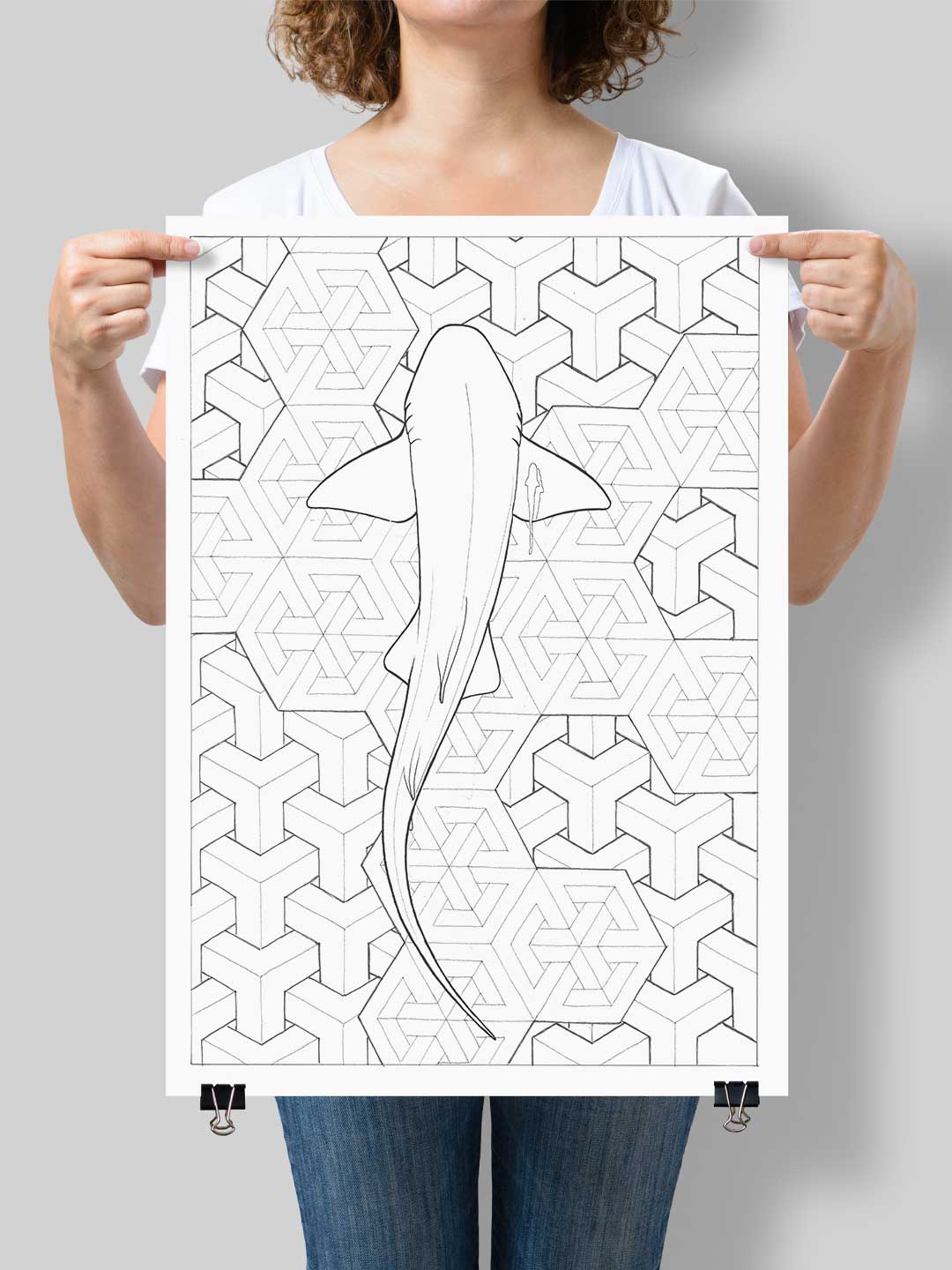 Psychedelic Sharks A2 Prints