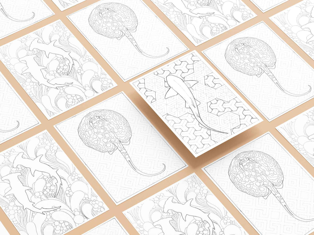 Psychedelic Sharks Loose Leaf Folders